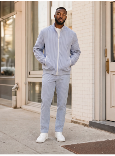 Cigar Cigar Seersucker Bomber Set