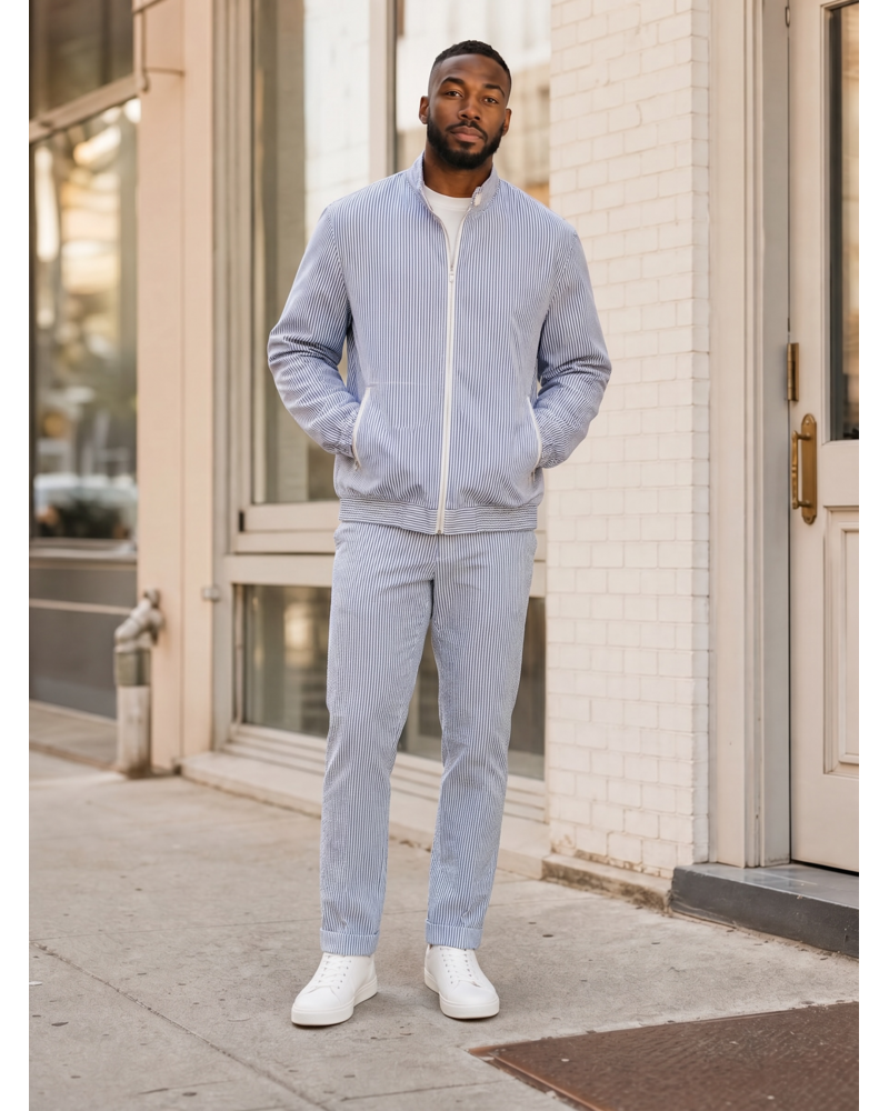 Cigar Cigar Seersucker Bomber Set