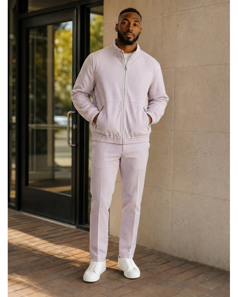 Cigar Cigar Seersucker Bomber Set