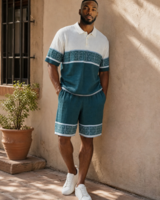 Stacy Adams SA Greek Key Short Set