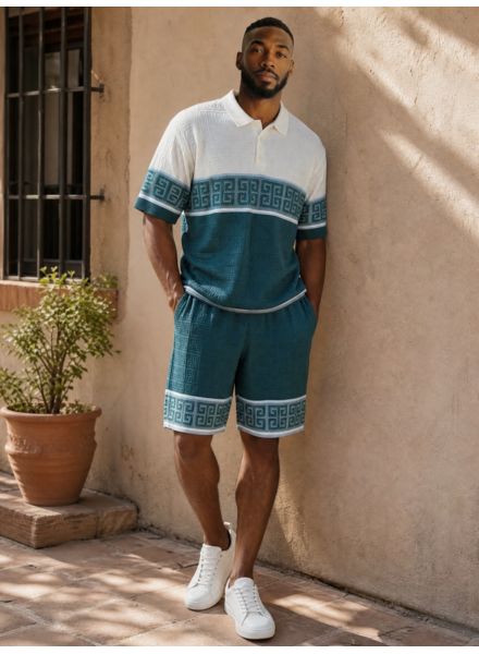 Stacy Adams SA Greek Key Short Set