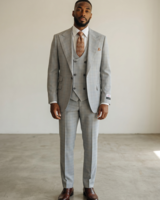 Tiglio Tiglio Gaberdine Plaid Vested Suit (Orvietto)