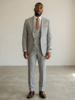 Tiglio Tiglio Gaberdine Plaid Vested Suit (Orvietto)