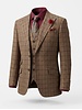 Saboo Saboo Peak Lapel Window Paine Vested Suit