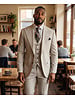 Tiglio Tiglio 1B Gaberdine Pinstripe Vested Suit