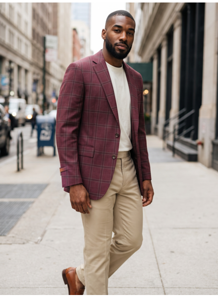 Tiglio Tiglio 2B Window Paine Gaberdine Blazer