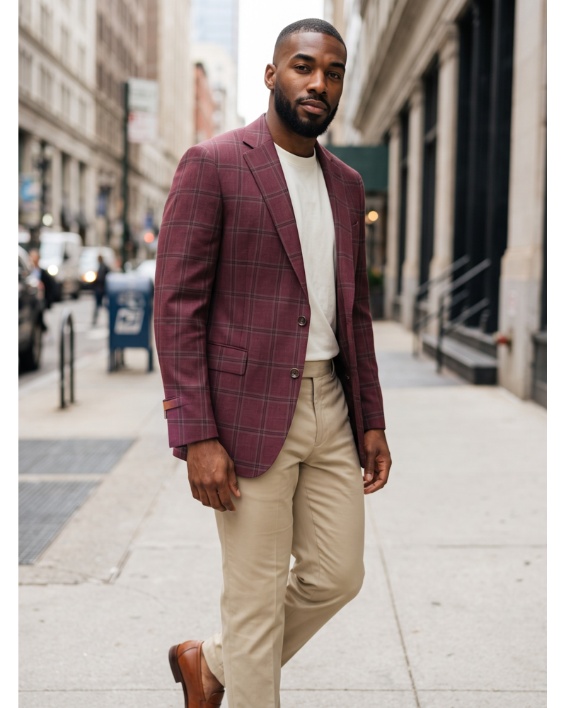 Tiglio Tiglio 2B Window Paine Gaberdine Blazer