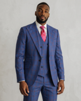 Tiglio Tiglio Window Paine Gaberdine Vested Suit (Orvietto)