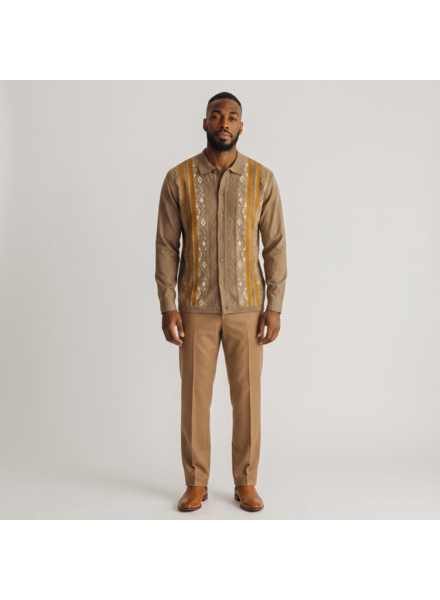 Silversilk Silversilk L/S Knit Front Set