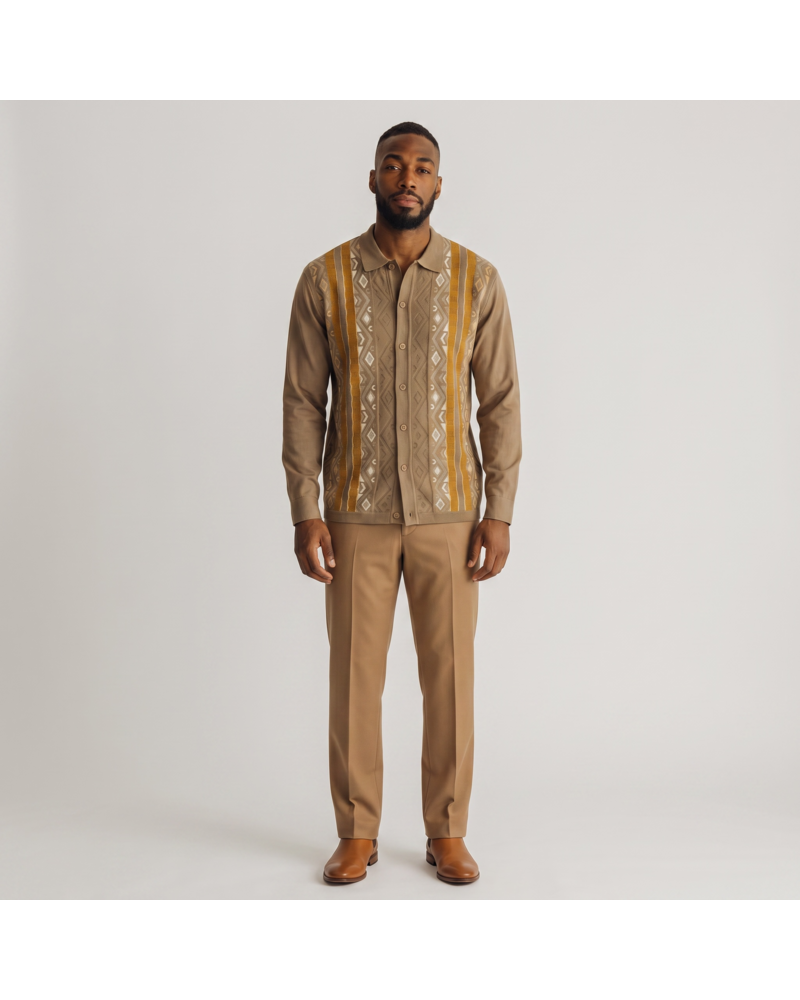 Silversilk Silversilk L/S Knit Front Set