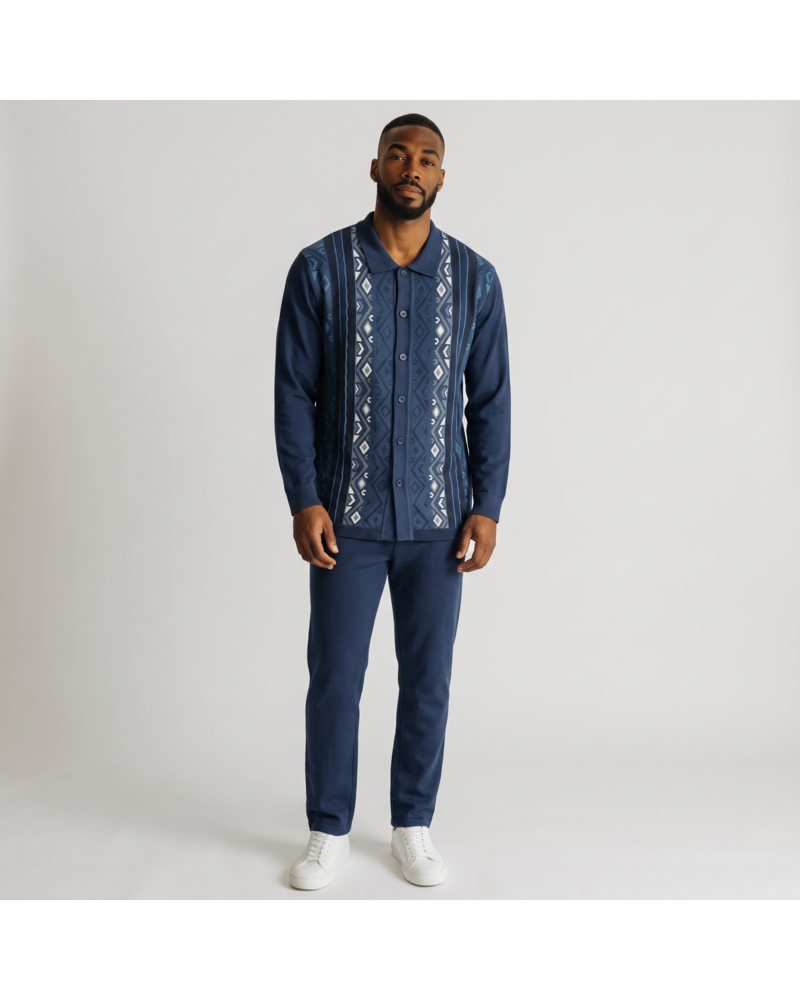Silversilk Silversilk L/S Knit Front Set