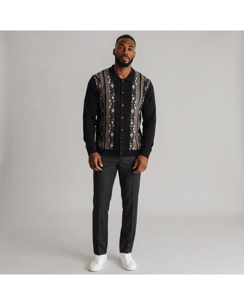 Silversilk Silversilk L/S Knit Front Set
