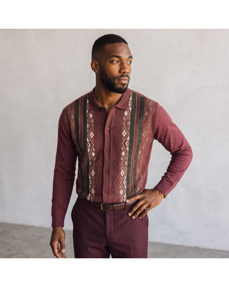 Silversilk Silversilk L/S Knit Front Set