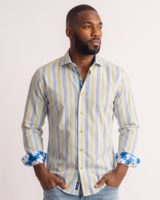 axxess Axxess Spread Collar Stripe Shirt