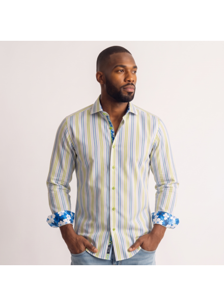 axxess Axxess Spread Collar Stripe Shirt