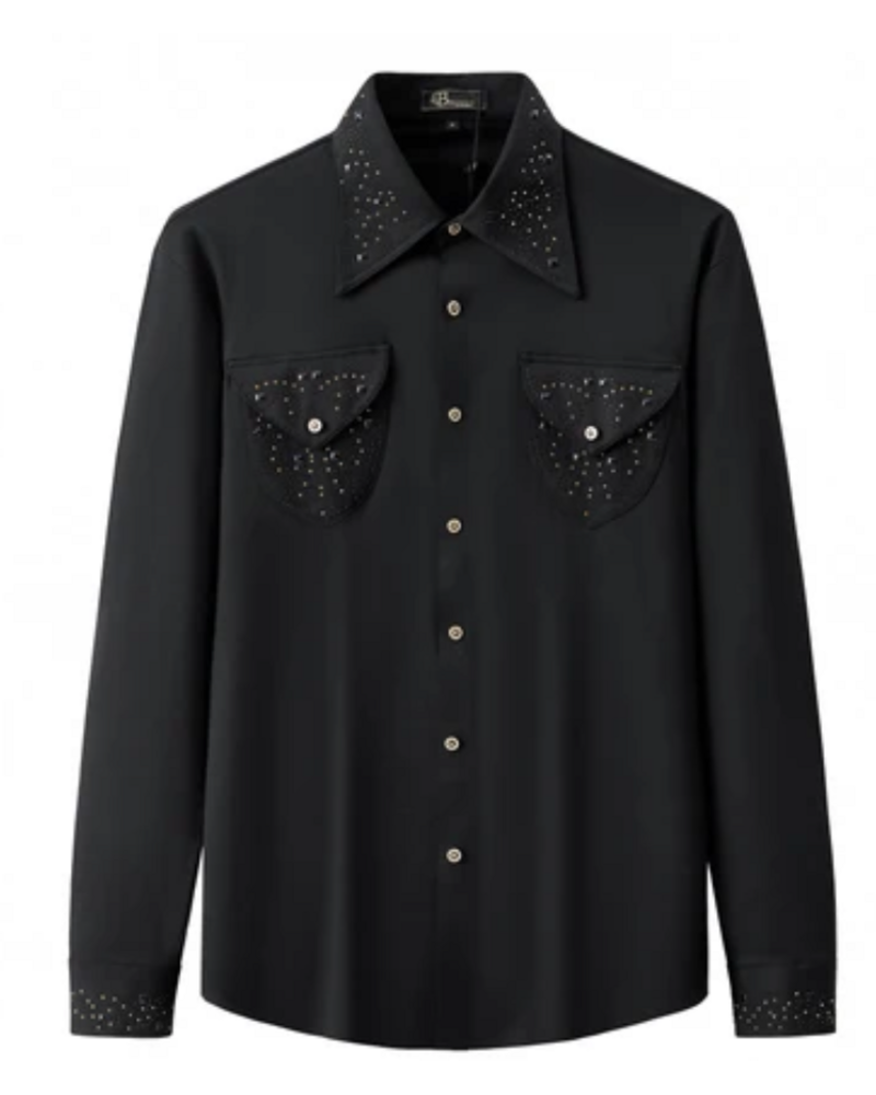 Barocco Barocco L/S Shirt W/Rhinestone