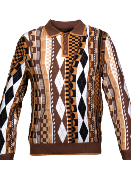 Prestige Prestige L/S Polo  Coogi Pattern Sweater