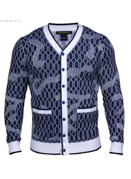 Prestige Prestige L/S Cardigan Textured Sweater