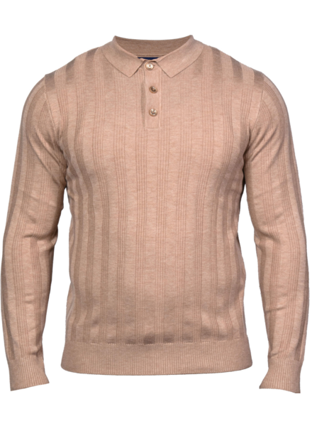 Prestige Prestige L/S Polo Textured Sweater (Solid)