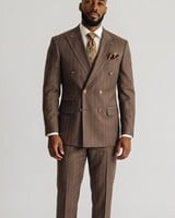 Vinci Double Breasted Pinstripe Suit