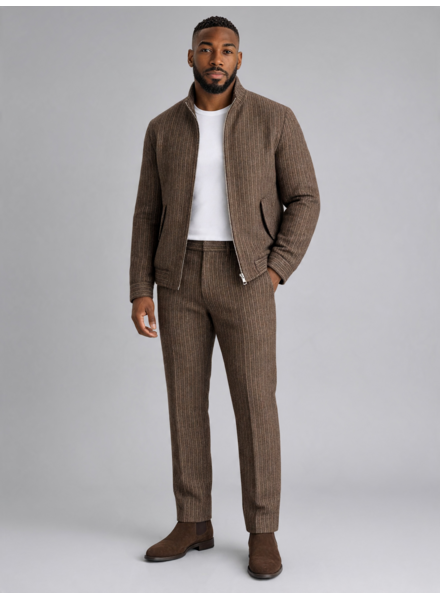 Cigar Cigar Pinstripe Tweed Bomber Set