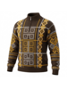 Stacy Adams SA L/S Zip Mock Fancy Sweater