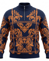 Stacy Adams SA L/S  Zip Mock Windown Sweater