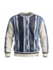 Stacy Adams SA Faux Leather Coogi Crewneck Sweater