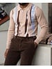 Cigar Cigar L/S Zip Polo Abstract Stripe Sweater