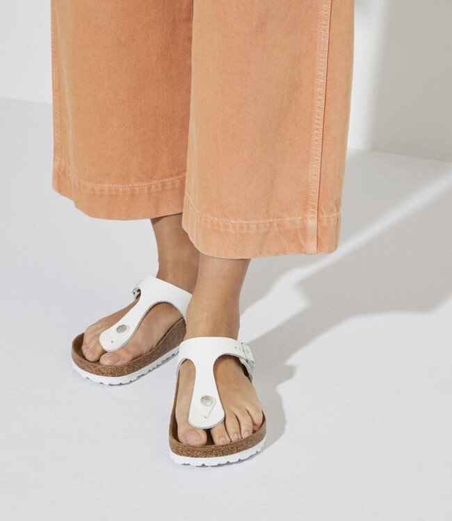 BIRKENSTOCK Birkenstock - GIZEH LEATHER - Blanc - 1024328