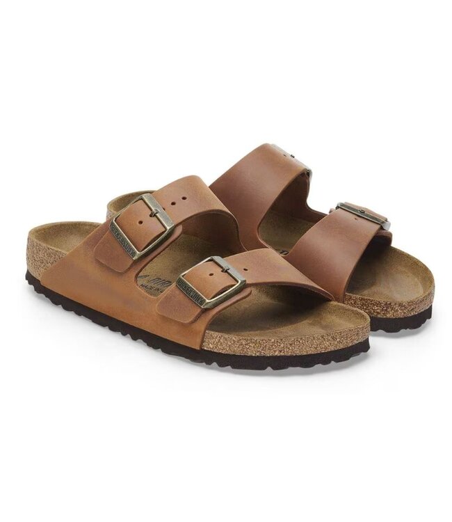 BIRKENSTOCK Sandales - BIRKENSTOCK-ARIZONA- OILED LEATHER-COGNAC-1028272