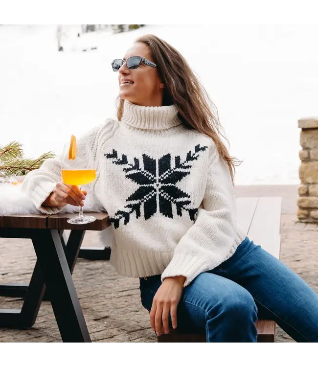 KRIMSON KLOVER KRIMSON KLOVER-F25508-SNOWFLAKE SWEATER