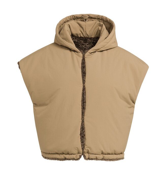 YAYA YAYA-02021009-FAUX FUR BODY WARMER-VESTE