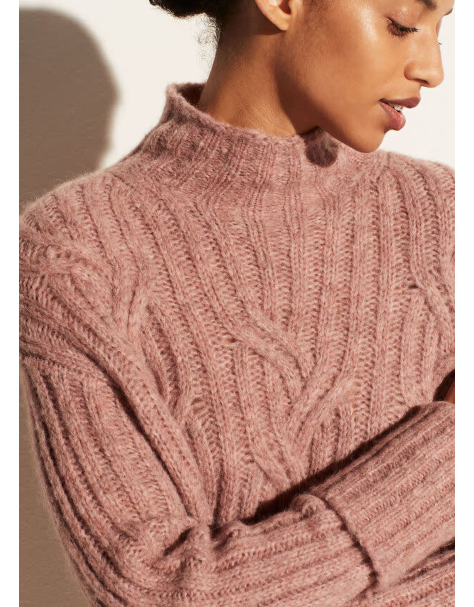 Mirrored Cable Turtleneck - Belle Mie