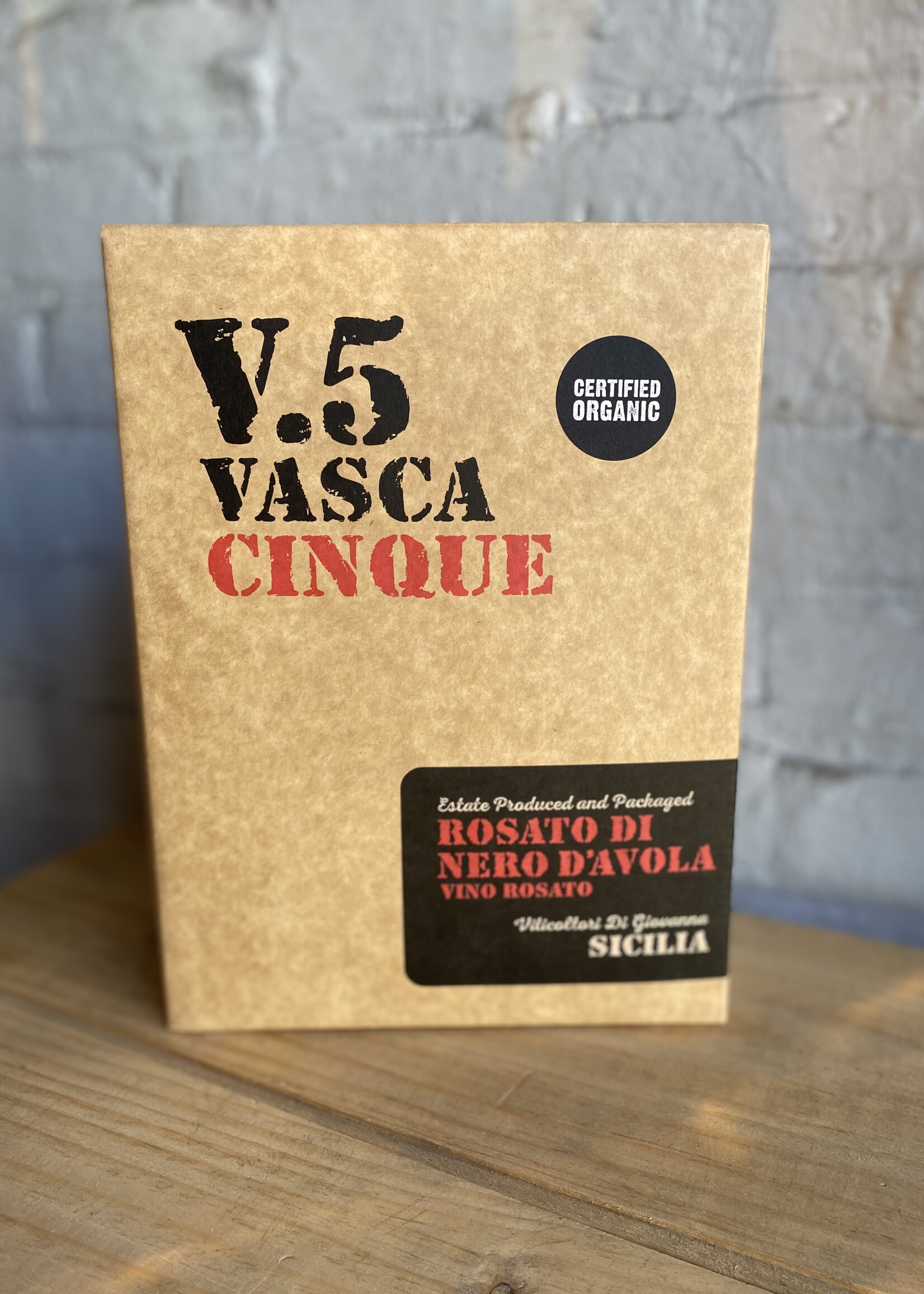 Wine 2021 Vasca Cinque V.5 Rosato di Nero d’Avola - Sicily, Italy (3Ltr Bag in Box)