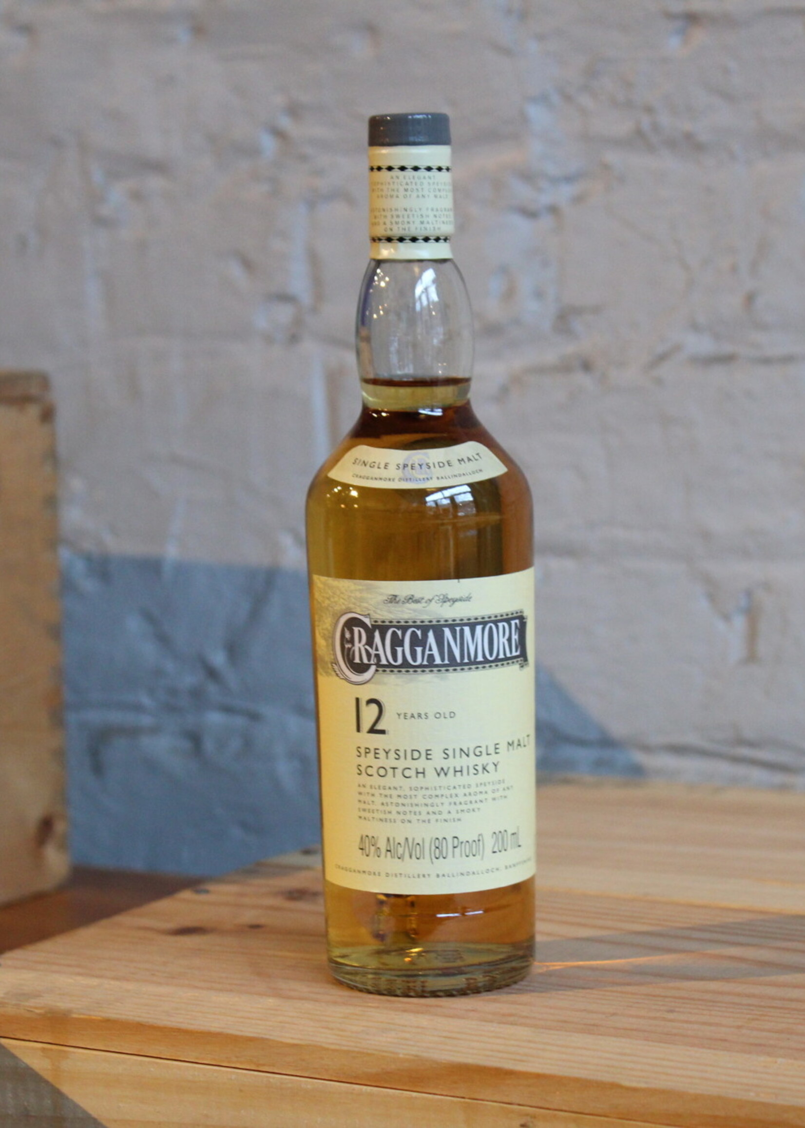 Cragganmore 12yr Single Malt Scotch Whisky - Speyside, Scotland (200ml)