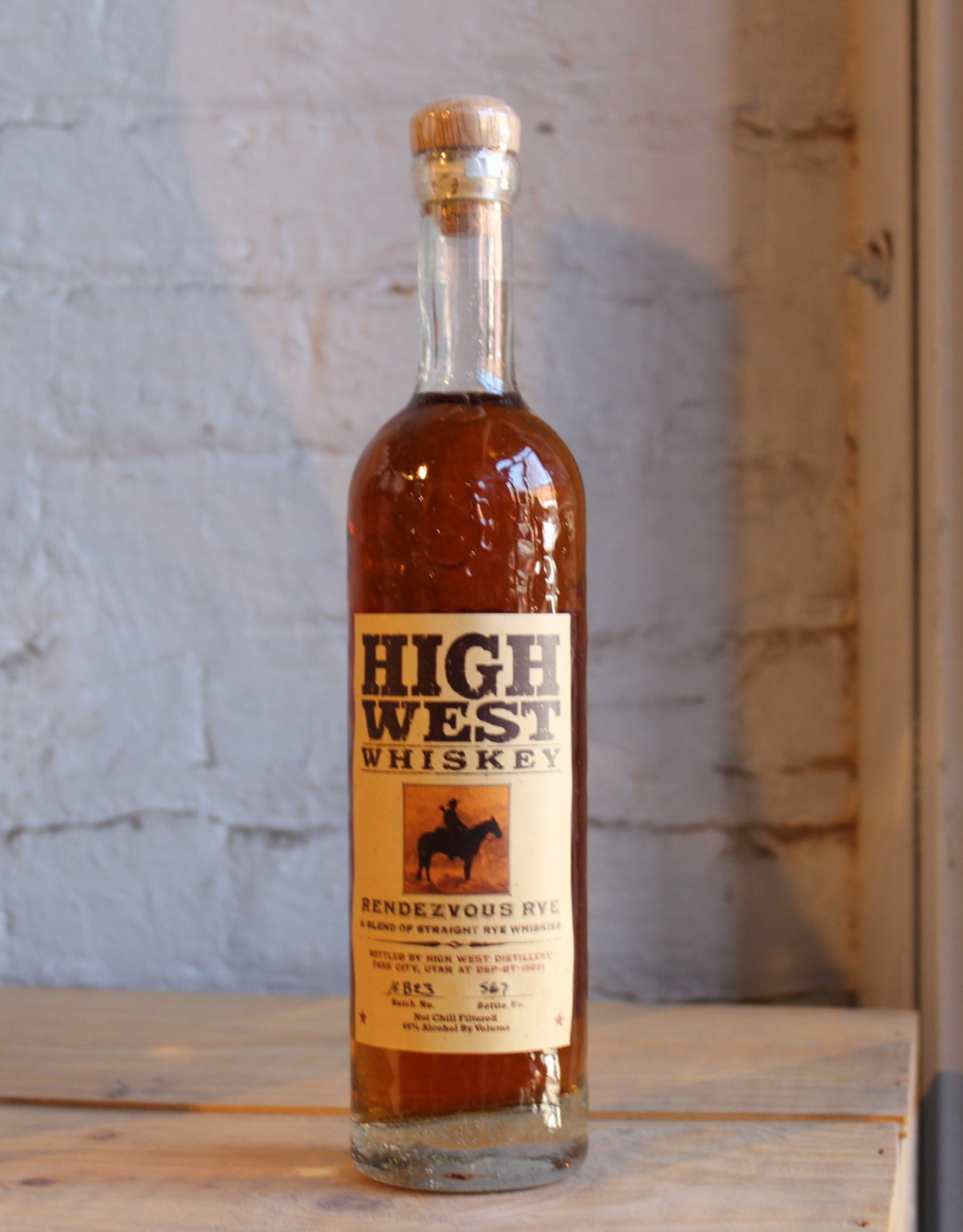 High West Rendezvous Blend of Straight Rye Whiskies Park City, Utah