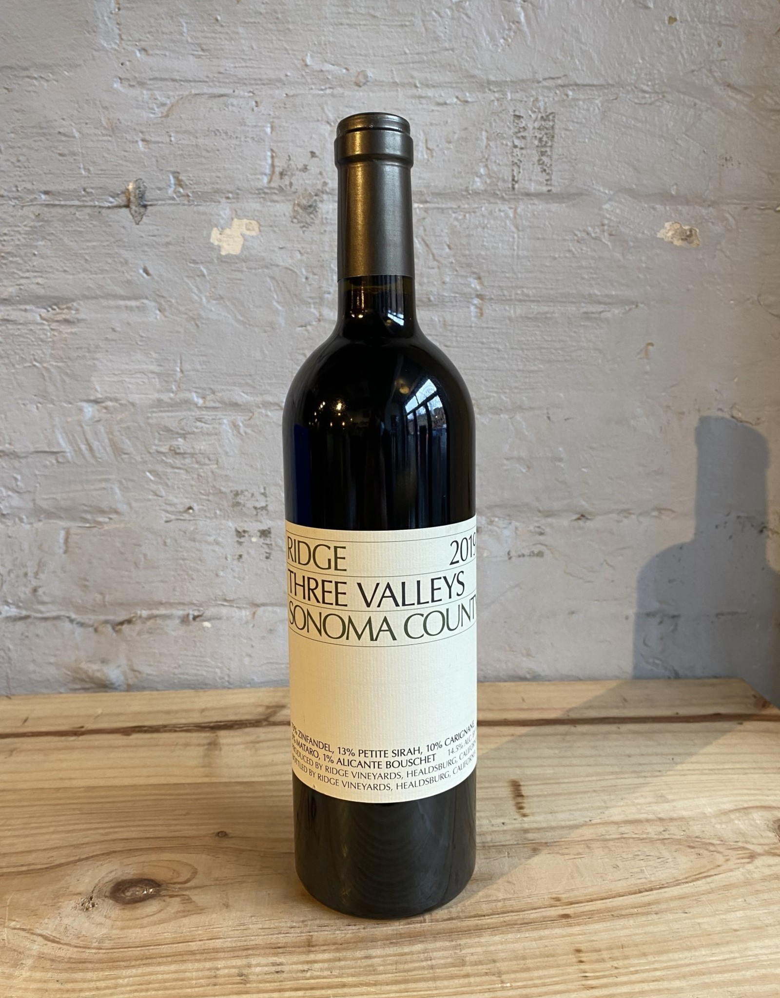 Wine 2019 Ridge Vineyards Three Valleys Zinfandel Blend - Sonoma County, CA (750ml)