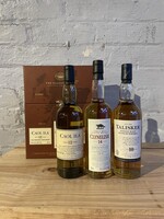 Classic Coastal Scotch Malts Flask Collection #1 (3 x 200ml flasks of Talisker 10yr, Caol Ila 12yr & Clynelish14yr)