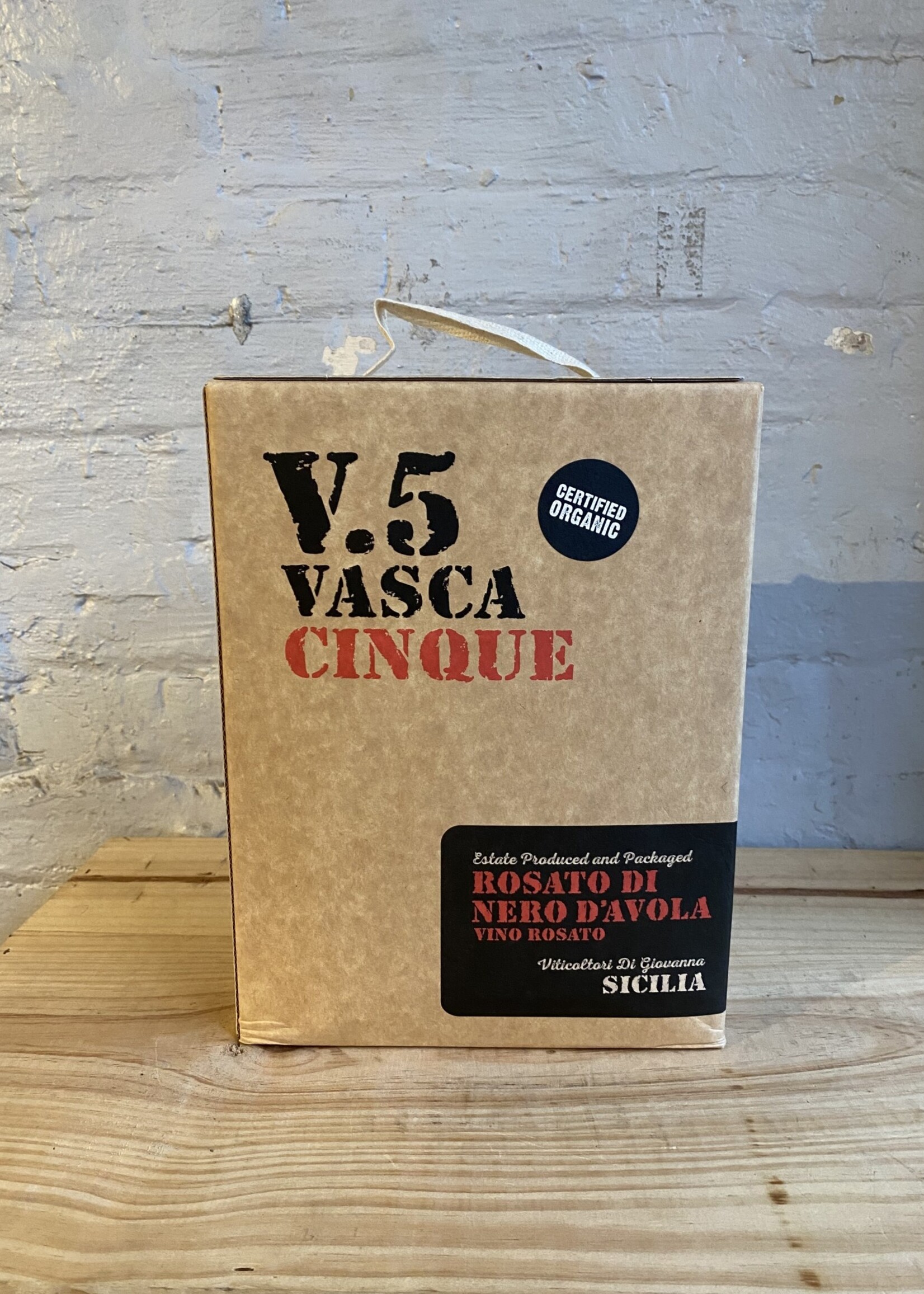 Wine 2021 Vasca Cinque V.5 Rosato di Nero d’Avola - Sicily, Italy (3Ltr Bag in Box)