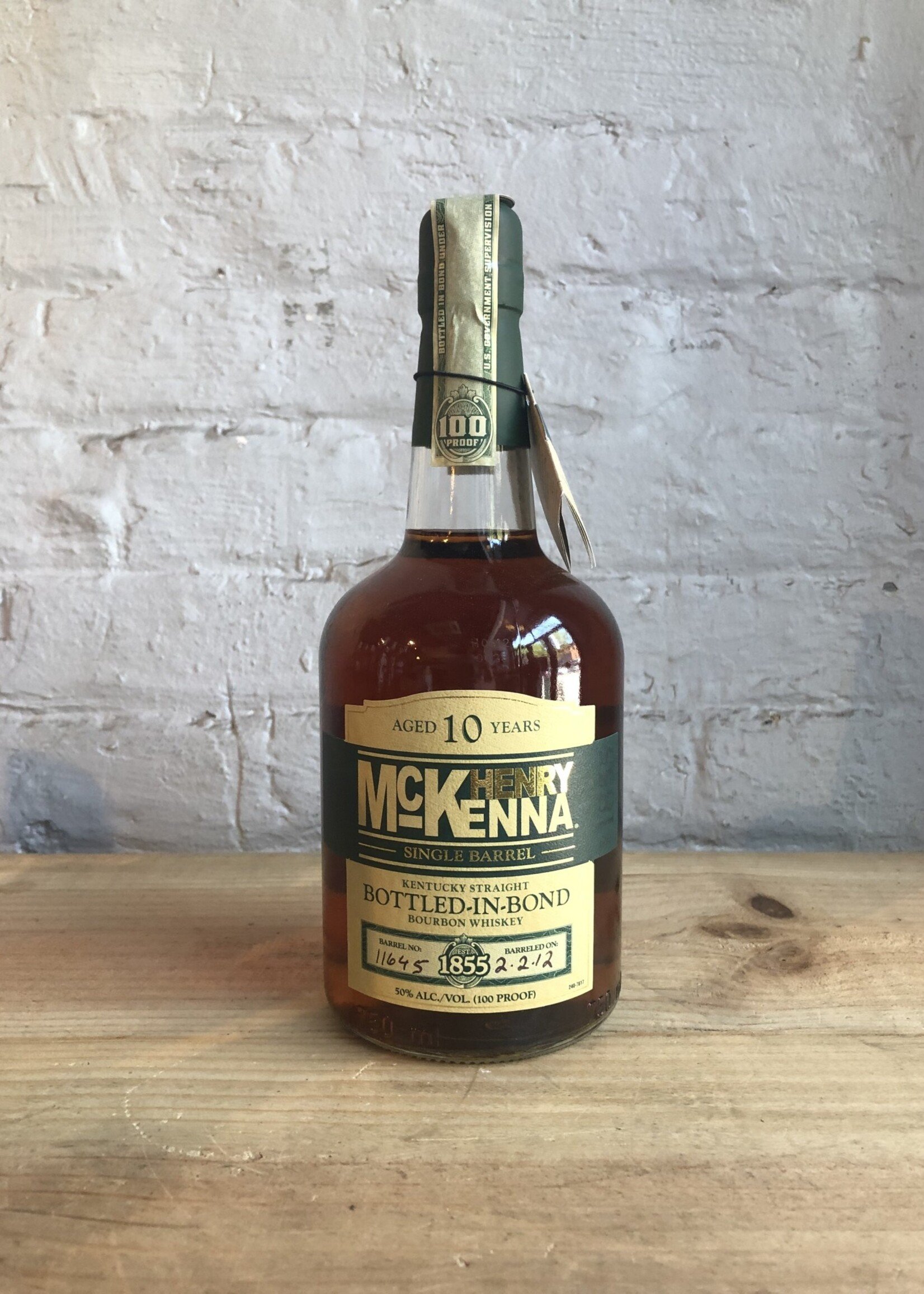 Henry McKenna 10yr Single Barrel Bottled in Bond Bourbon - Kentucky (750ml)