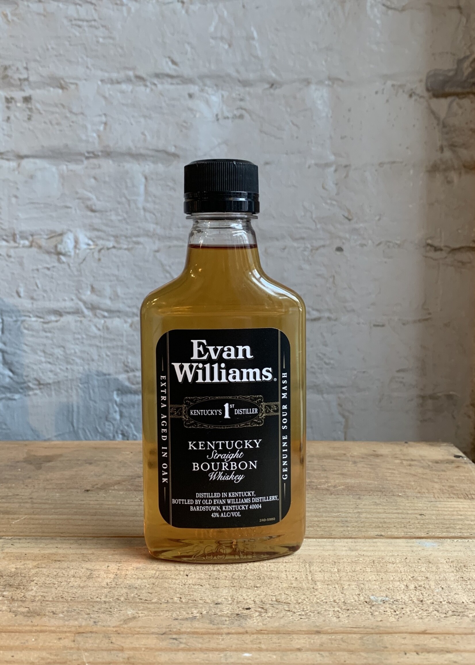 Evan Williams Black Label 86 proof Straight Bourbon Whiskey - Bardstown, KY (200ml)
