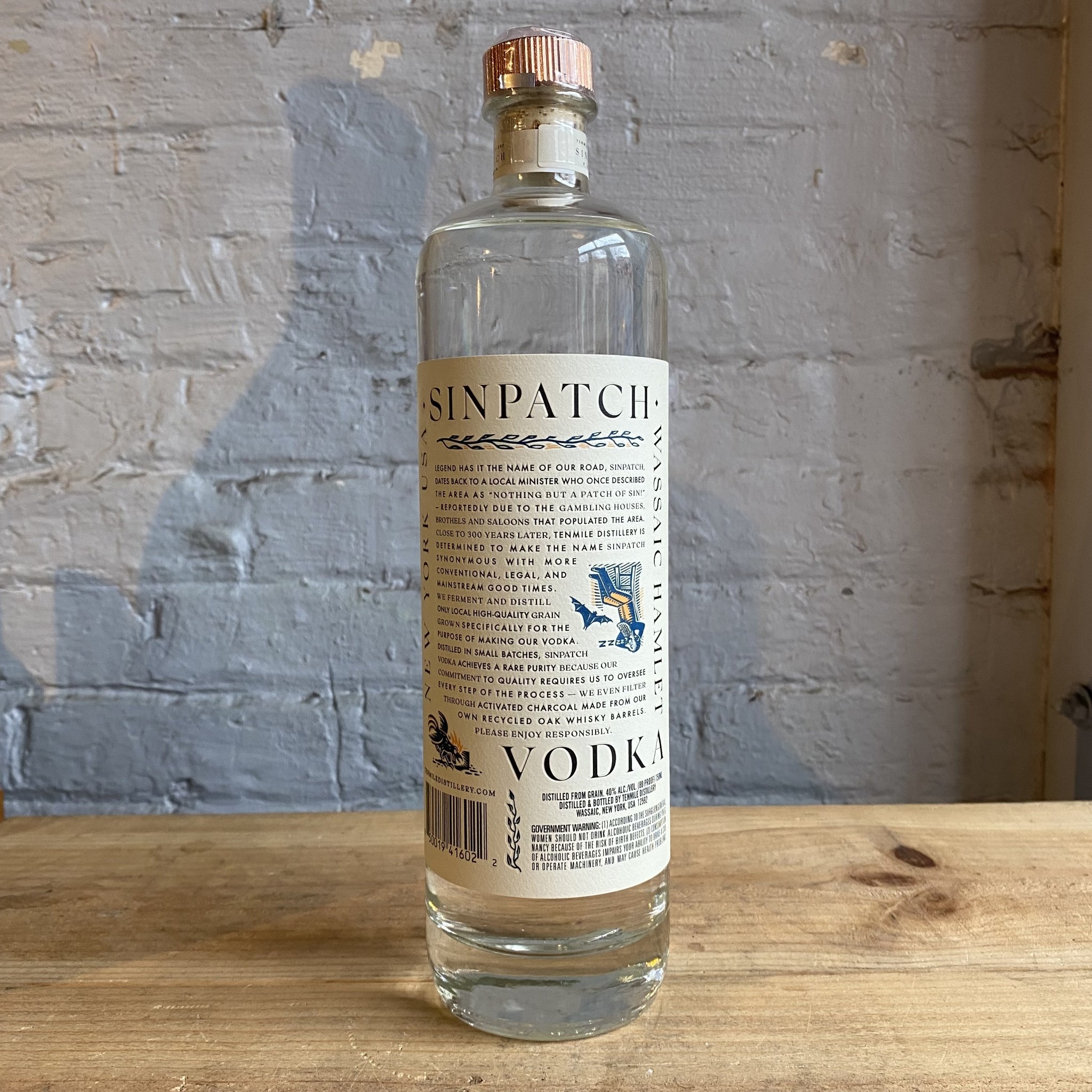 Tenmile Distillery Sinpatch Vodka Wassaic, NY (750ml) GNARLY VINES