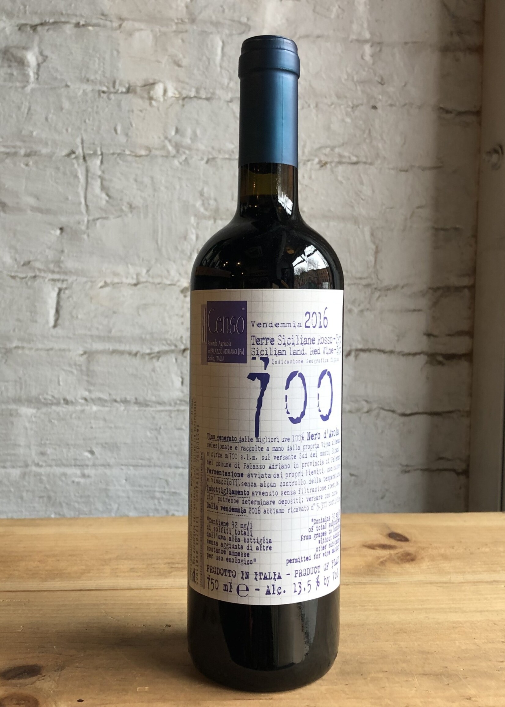 Wine 2016 Il Censo Nero d'Avola 700 Terre Siciliane Rosso - Sicily, Italy (750ml)