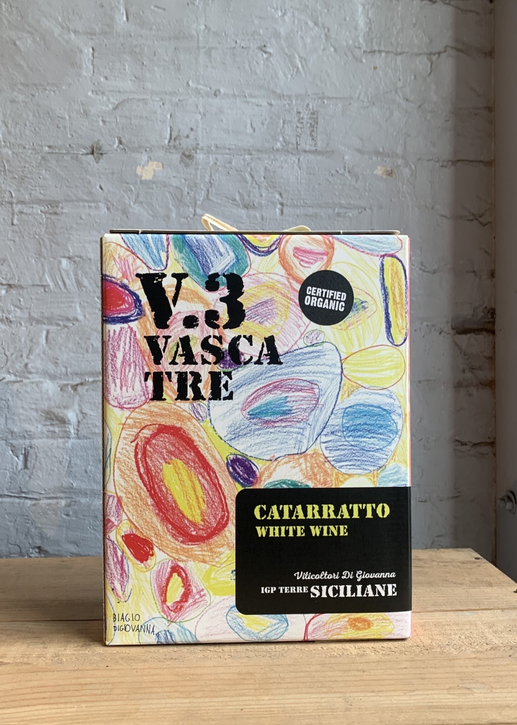 Wine 2022 Vasca V.3 Tre Catarratto - Sicily, Italy (3ltr Bag-in-Box)