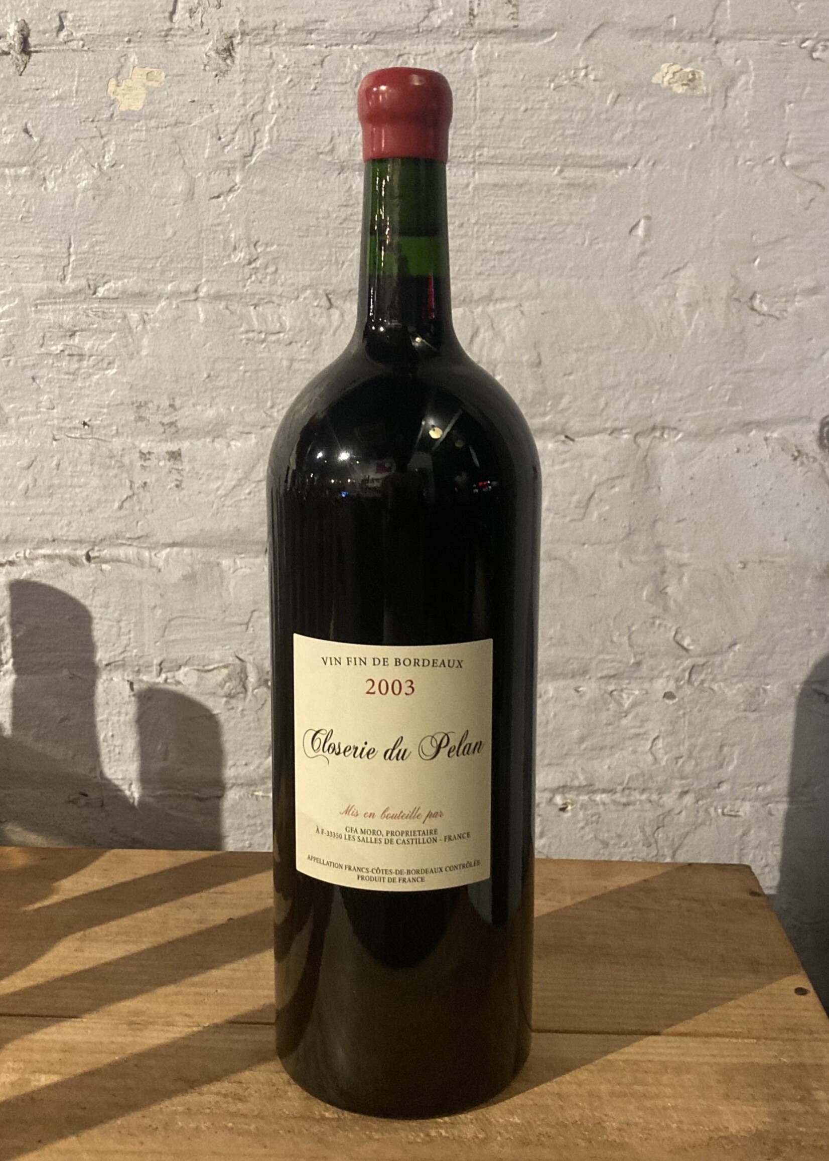 Wine 2003 Closerie du Pelan Rouge - Bordeaux, France (1.5L)