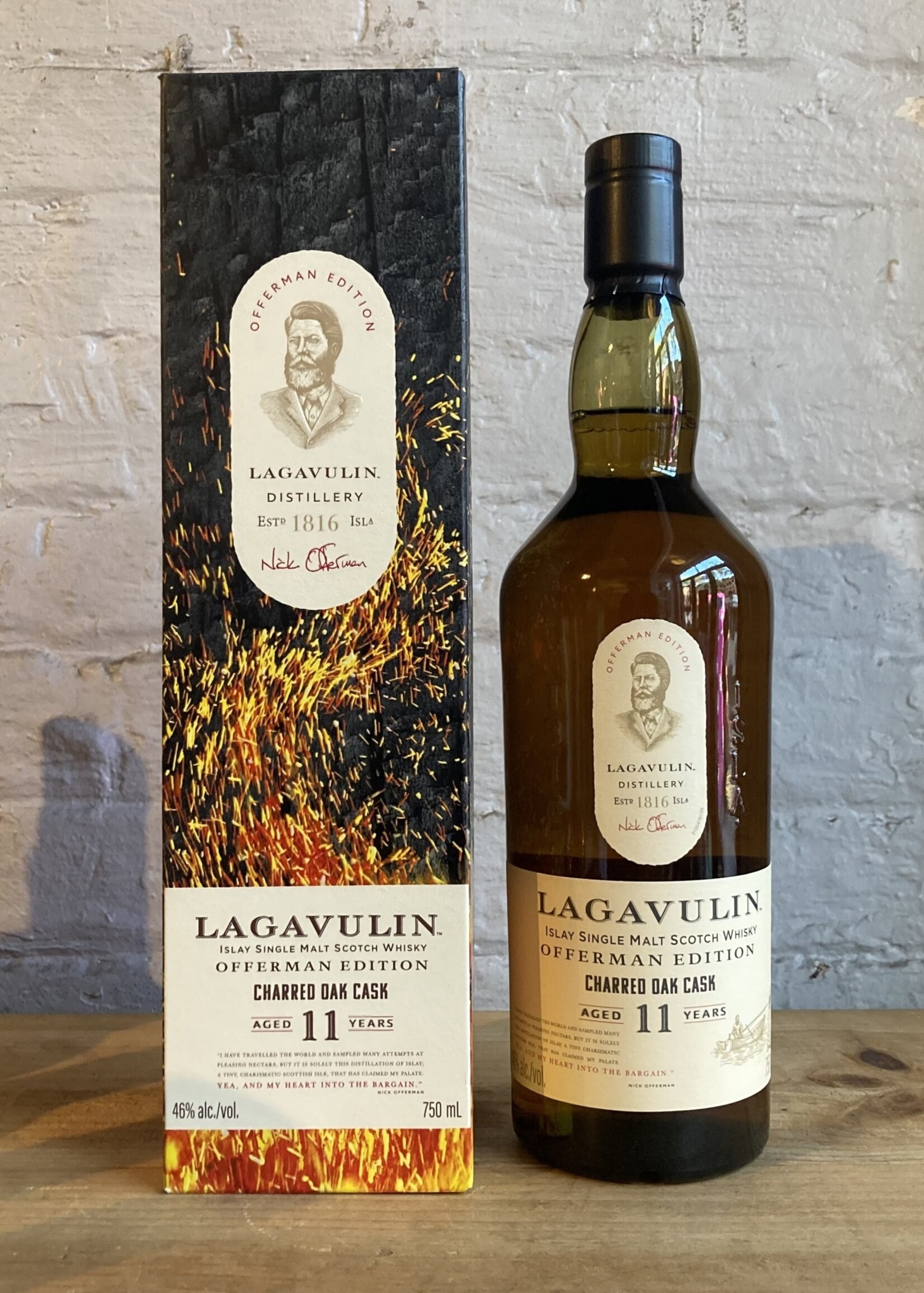 Lagavulin 11yr Single Malt Scotch Whisky Offerman Edition Charred Oak Cask - Islay, Scotland (750ml)