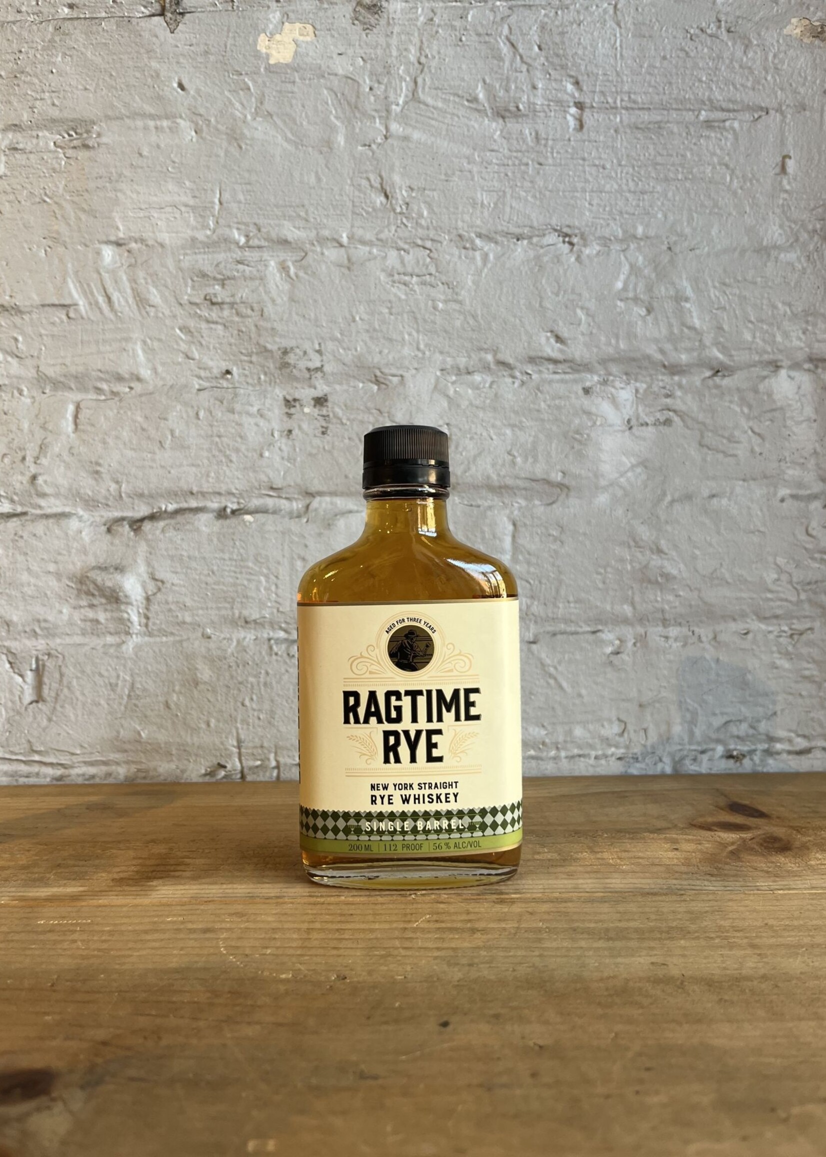 NY Distilling Co Ragtime Empire Rye 8yr Single Barrel Cask Strength Gnarly Vines Selection (112 proof) - Brooklyn, NY (200ml)