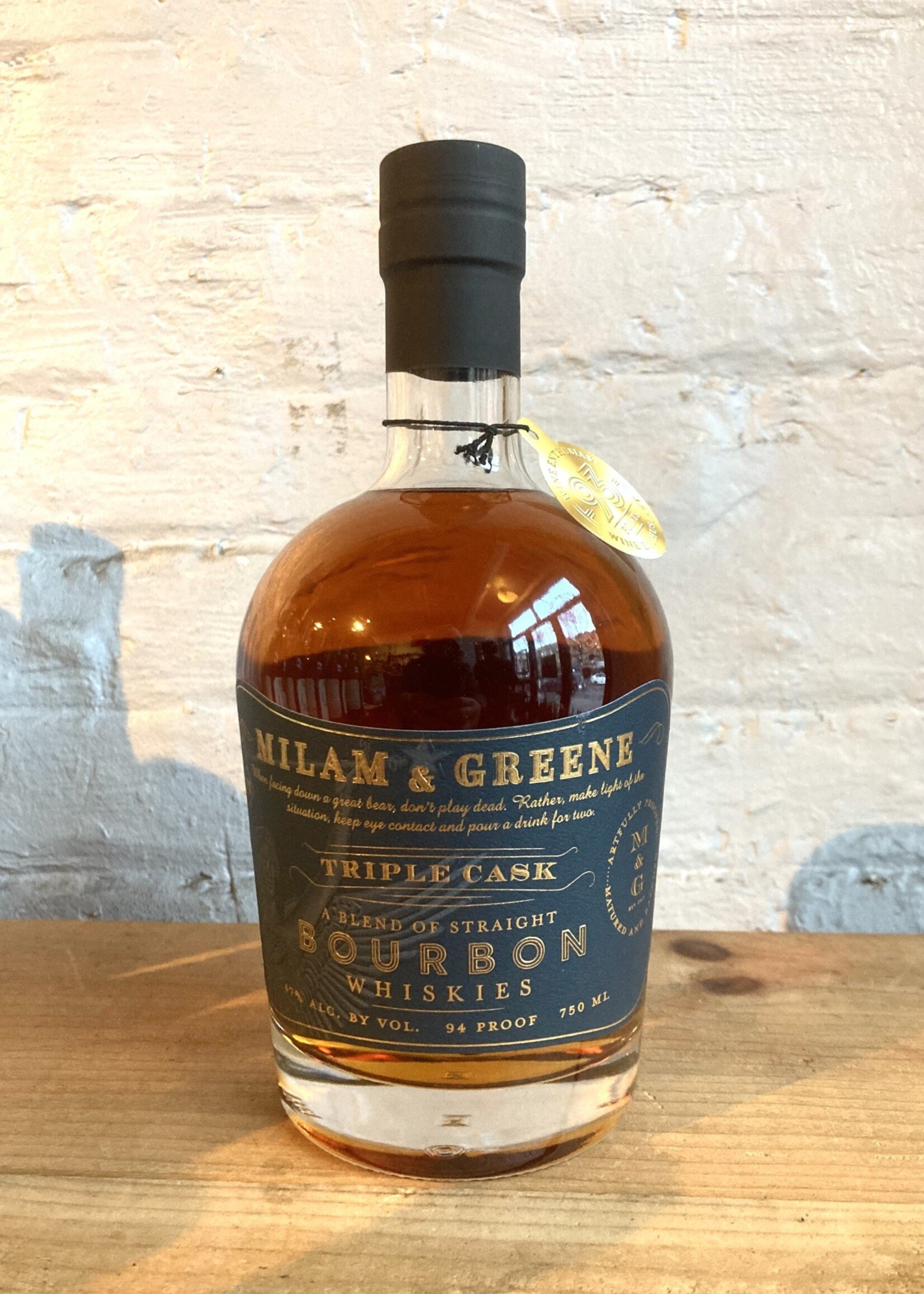 Milam & Greene Triple Cask Blend of Straight Bourbon Whiskies - TN, KY & TX (750ml)