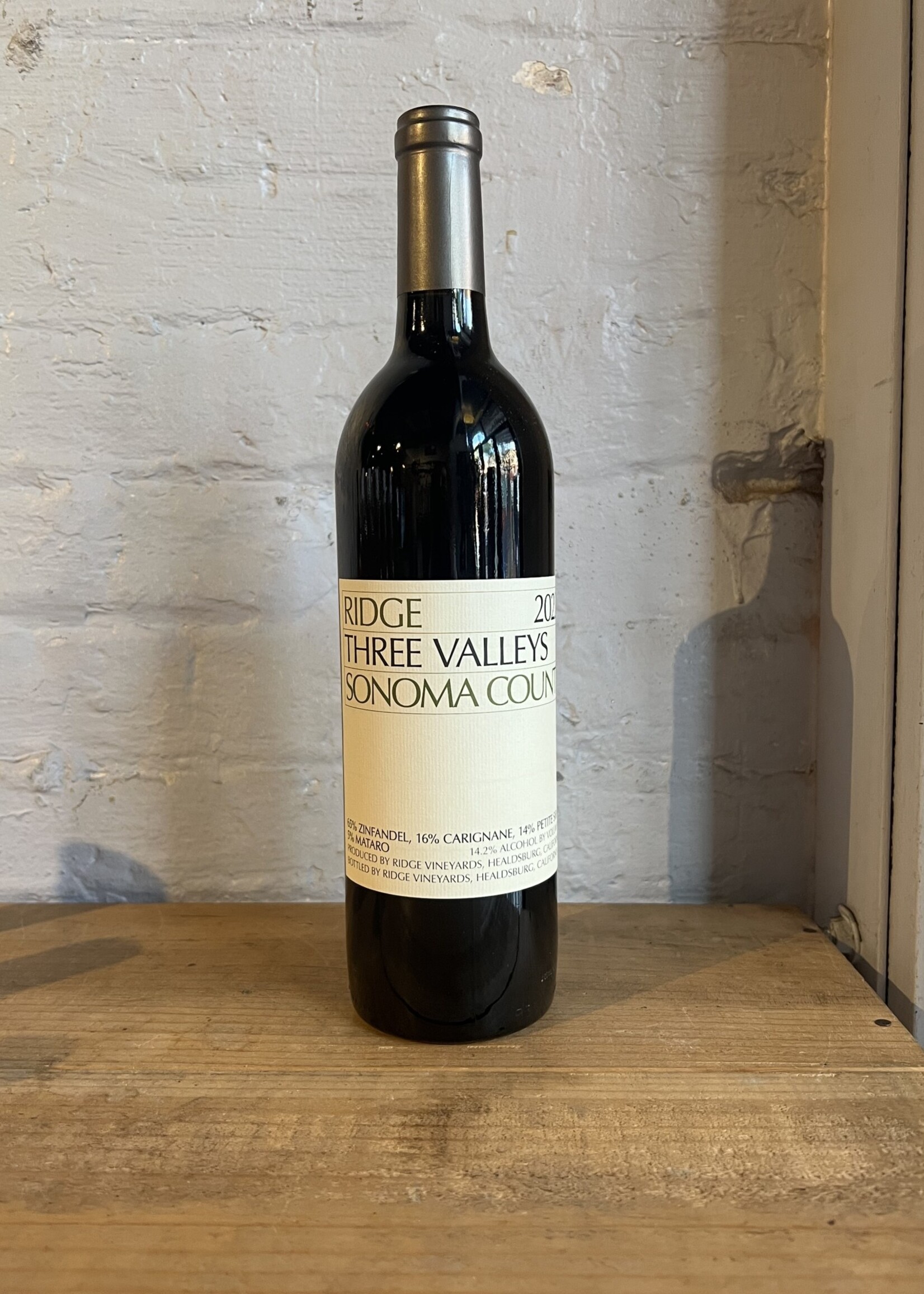 Wine 2022 Ridge Vineyards Three Valleys Zinfandel Blend - Sonoma County, CA (750ml)